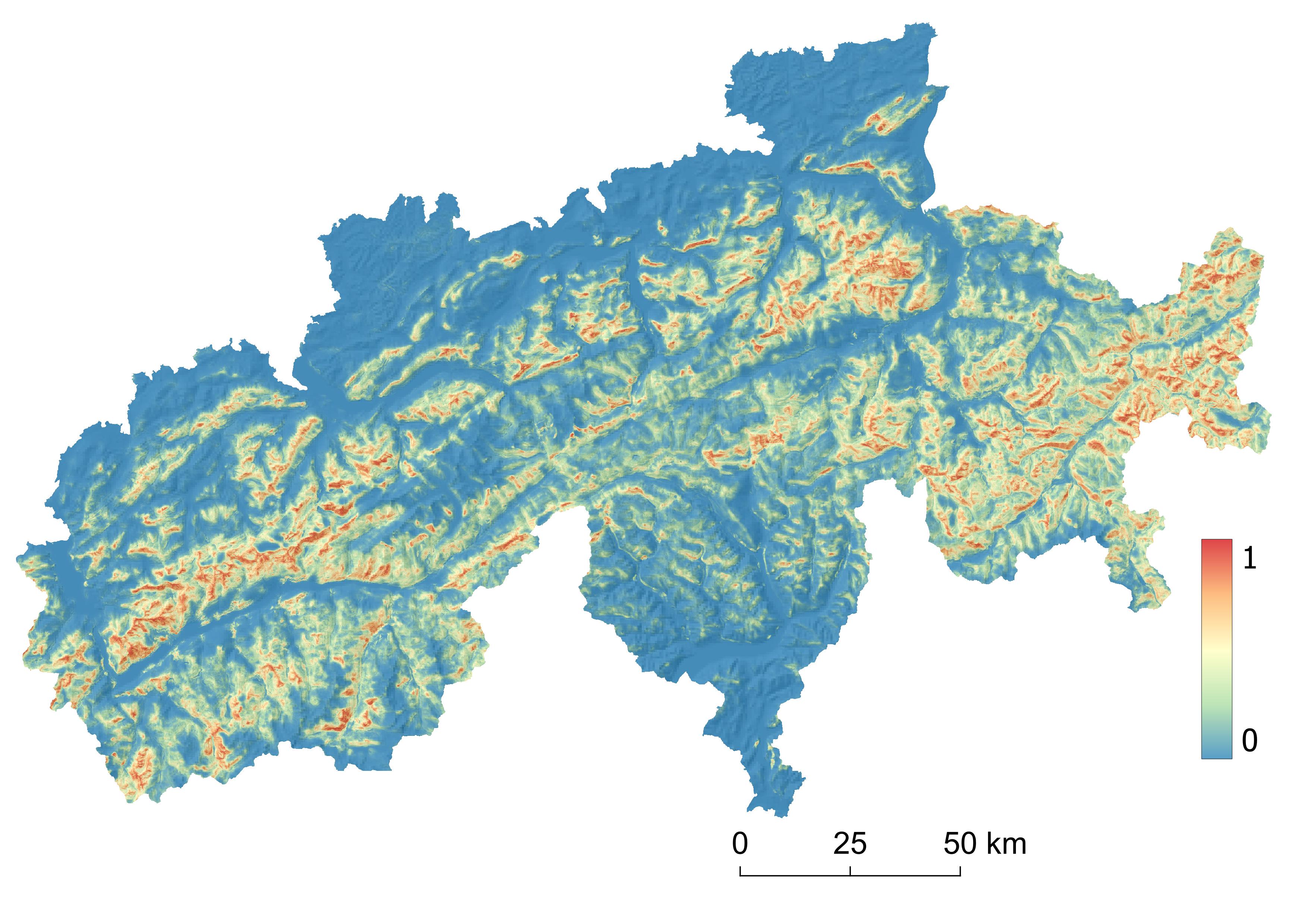 Bearded vulture Swiss Alps Maps